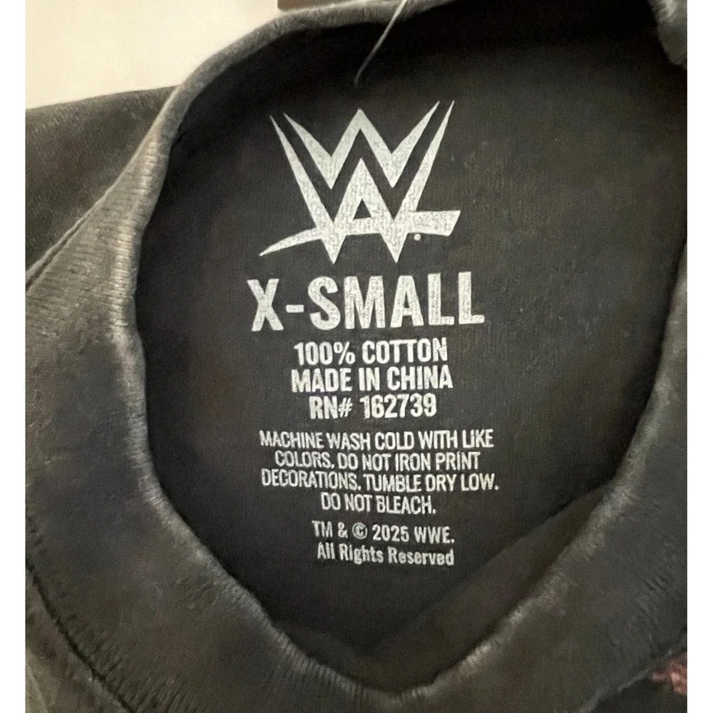 WWE Undertaker‎ Washed Black T-Shirt Size X-Small Never Worn NWT
